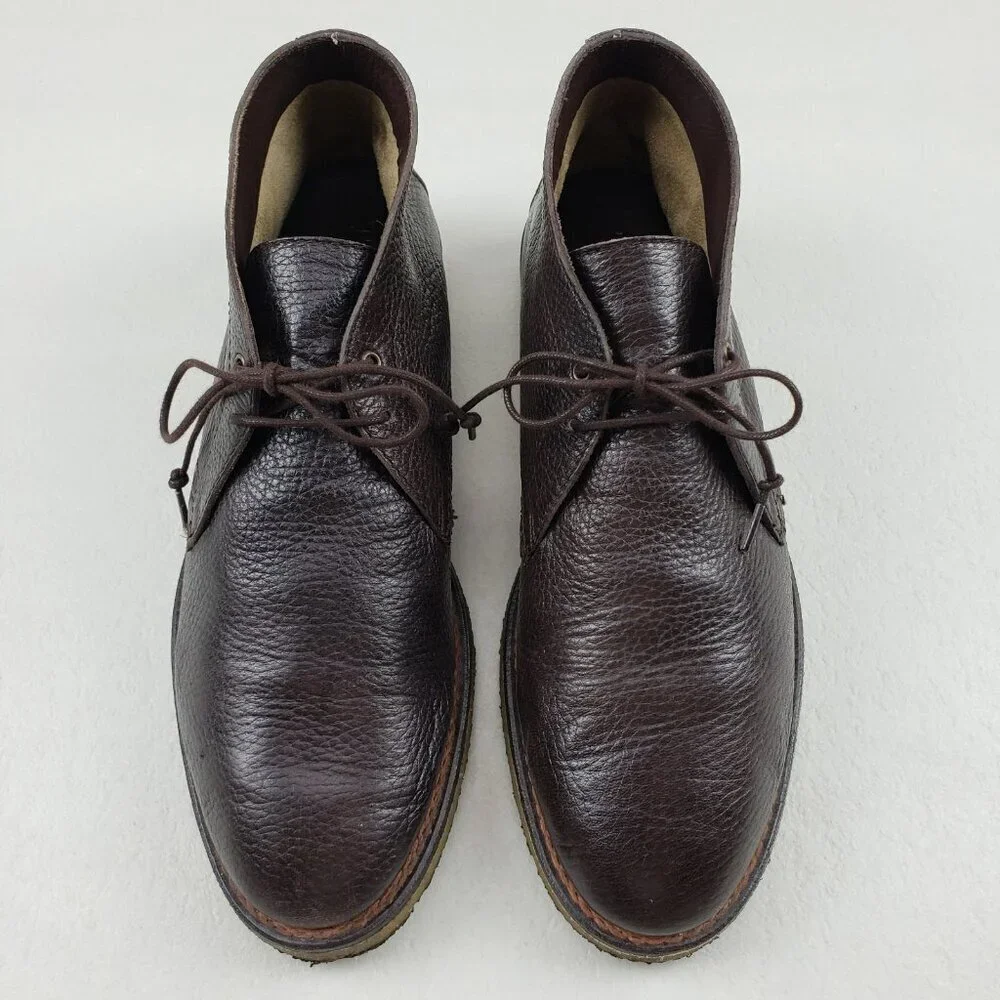 Taft Brown Leather Chukka Boot Mens 9 EU 42 Lace Up Gum Sole Shoe Handmade Spain